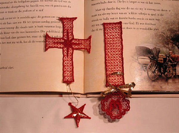 Matriz Bordado Marcador De Pagina Rendado