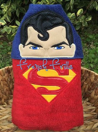 Matriz Bordado Toalha De Capuz Super Heróis