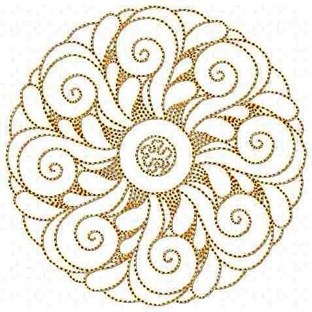 Matriz Bordado Quilt Folhagem