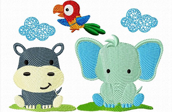 Matriz Bordado Safári Alegre