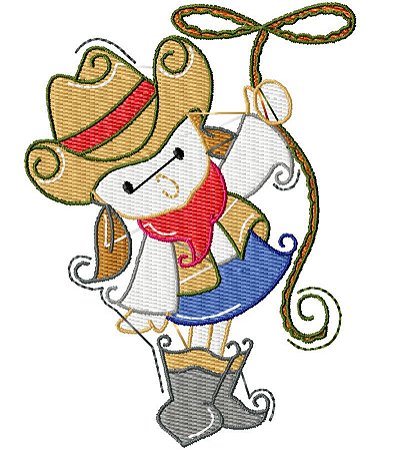 Matriz Bordado Menininha Country
