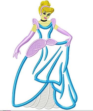 Matriz Bordado Aplique Lindas Princesas Disney