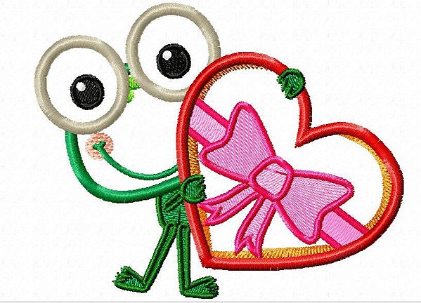 Matriz Bordado Aplique Sapinhos Amoroso