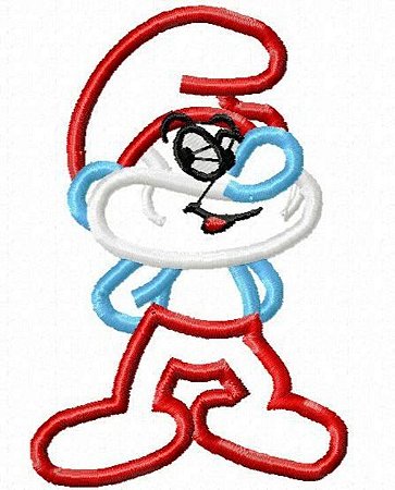 Matriz Bordado Aplique Smurfs