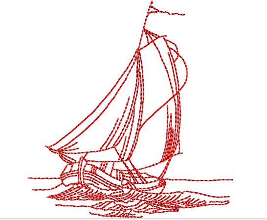 Matriz Bordado Barcos E Veleiros Redwork