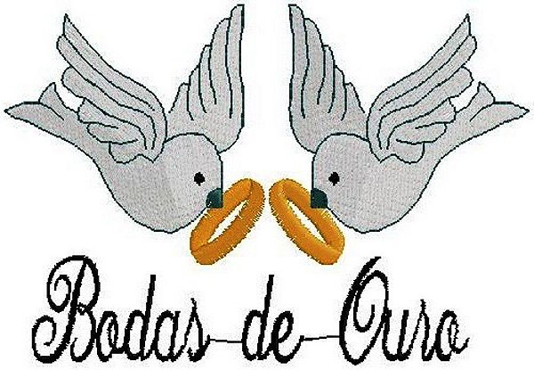 Matriz Bordado Bodas De Ouro E Prata