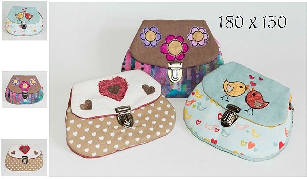Matriz Bordado Bolsinhas Lindas Com Fecho