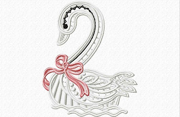 Matriz Bordado Cisne Branco