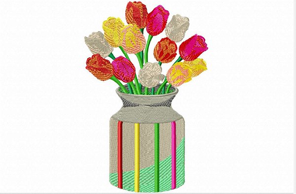 Matriz Bordado Conjunto Amo Tulipas