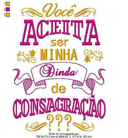 Matriz Bordado Conjunto Dindo E Dinda