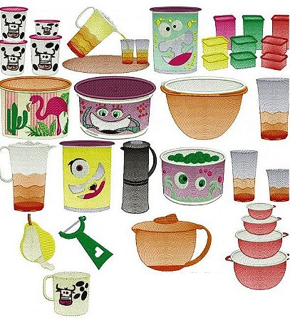 Matriz Bordado Conjunto Lindos Potes