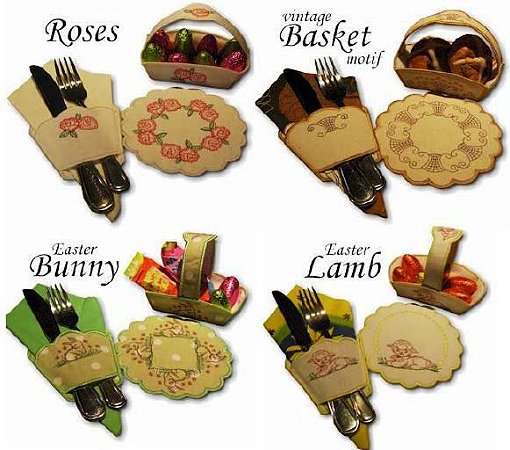 Matriz Bordado Conjunto Porta Talher E Cia