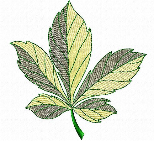 Matriz Bordado Folhas Delicadas