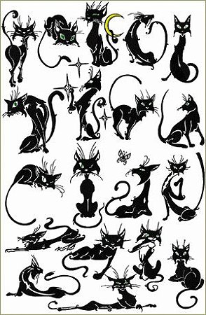 Matriz Bordado Gato Preto