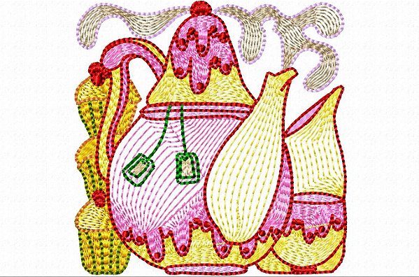 Matriz Bordado Jarras Lindas Rippled