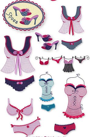 Matriz Bordado Lingerie Delicado
