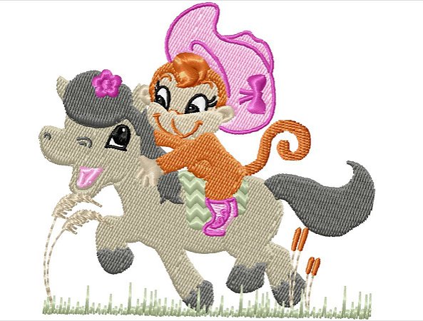 Matriz Bordado Macaquinha Cowgirls