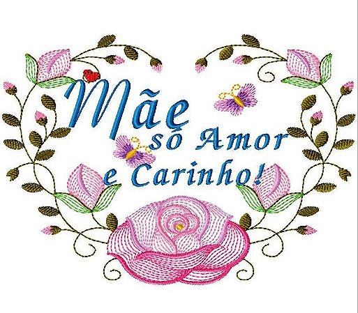 Matriz Bordado Mãe Frases