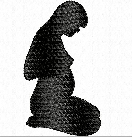 Matriz Bordado Mãe Gravida Sombra