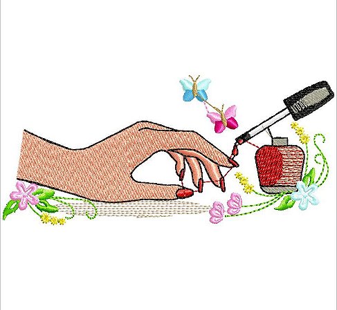 Matriz Bordado Manicure