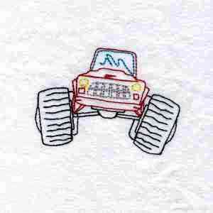 Matriz Bordado Monster Trucks Contorno