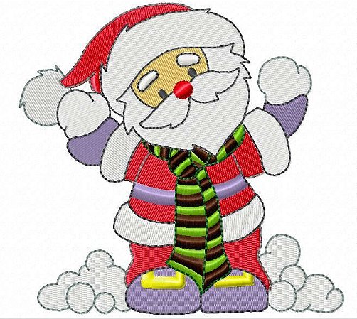 Matriz Bordado Papai Noel Feliz