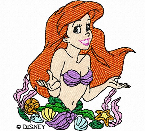 Matriz Bordado Pequena Sereia - Ariel