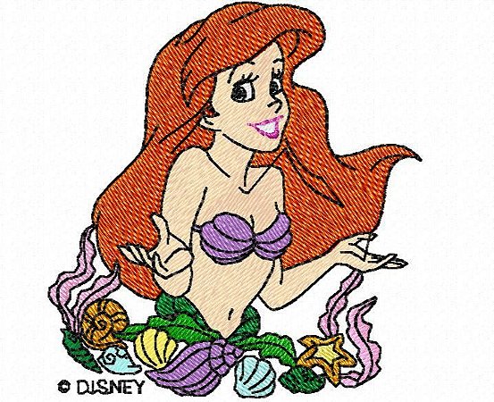 Matriz Bordado Pequena Sereia - Ariel