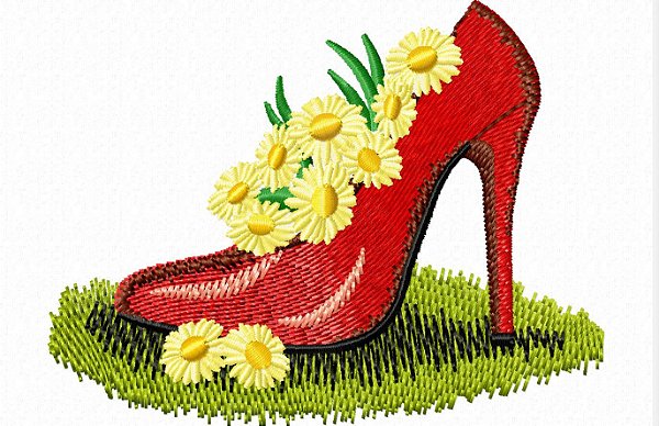Matriz Bordado Sapato Alto