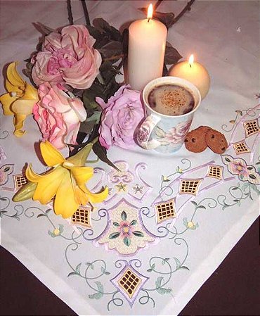 Matriz Bordado Toalha De Mesa Linda