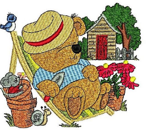 Matriz Bordado Urso Em Atividade