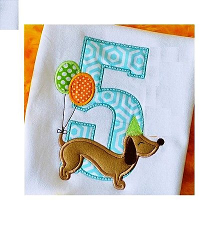 Matriz Bordado Mesversário Aplique Cachorrinho