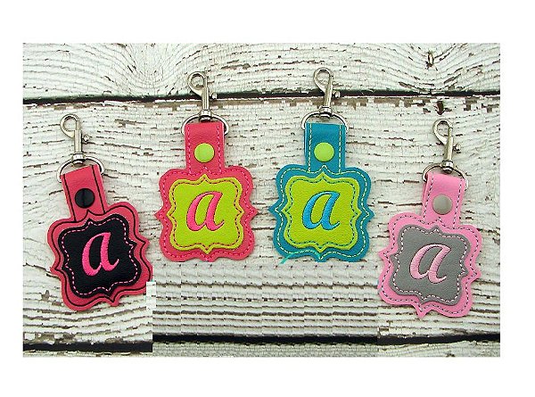 Matriz Bordado Alfabeto Aplique Chaveiro