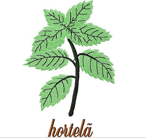 Matriz Bordado Semaninha Temperos Em Folhas