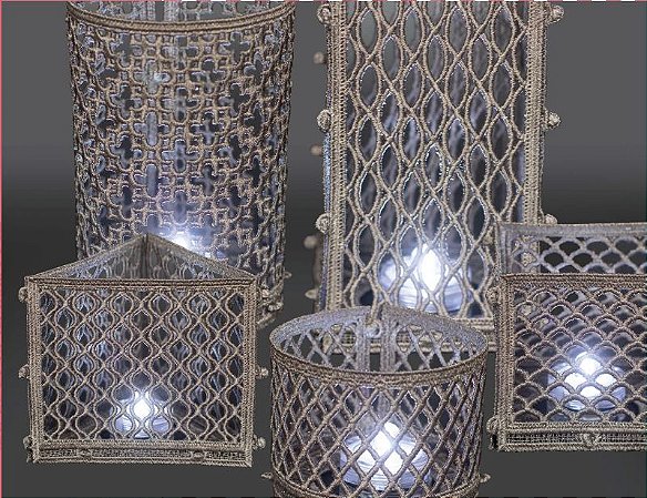 Matriz Bordado 3d Lanternas De Luz