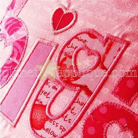 Matriz Bordado Alfabeto Aplique Coraçãozinho