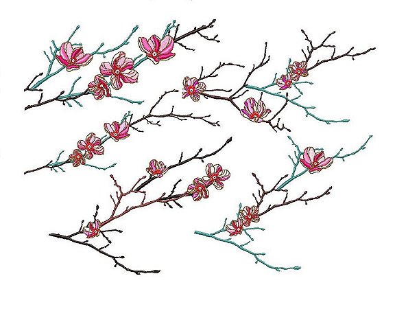 Matriz Bordado Flor De Cerejeira