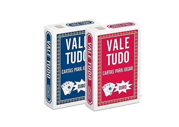 Kit com 2 Jogos de Cartas Baralho Vermelho e Azul Dunga Copag