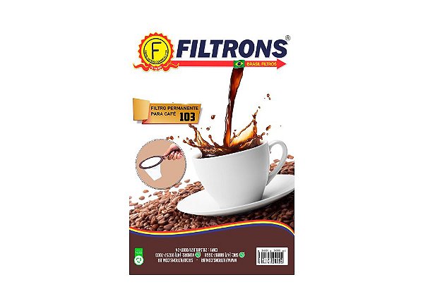 Filtro para Café Permanente 103 com 1 peça Filtrons