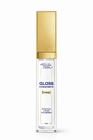 Gloss labial com acido hialurônico (Ácido hialurônico, Vitamina E, Dexpantenol) 6ml