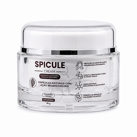 Spicule Cream® | Microagulhamento Natural em Creme para Renovação Da Pele e Estímulo de Colágeno 30g