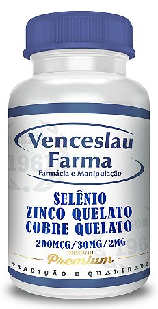 Selenio 200mcg + Zinco 30mg + Cobre 2mg – Cápsulas
