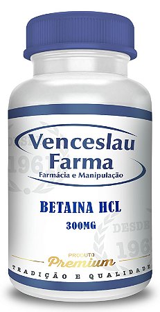 Betaína Cloridrato 300mg - Cápsulas