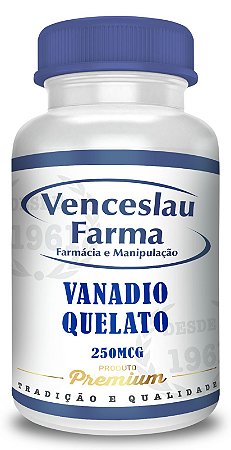 Vanadio Quelato 250mcg – Cápsulas