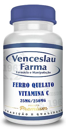 Ferro Quelato 25mg e Vitamina C 250mg - Cápsulas
