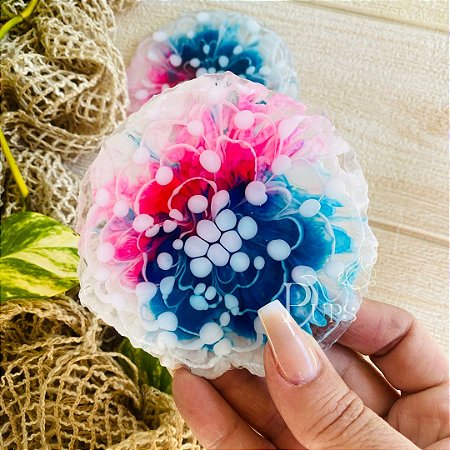 PORTA COPOS FLOR ZINIA - PRONTA ENTREGA