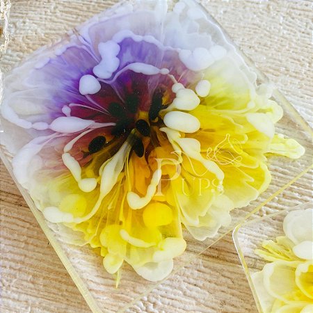 PORTA COPOS FLOR TUMBERGIA - PRONTA ENTREGA