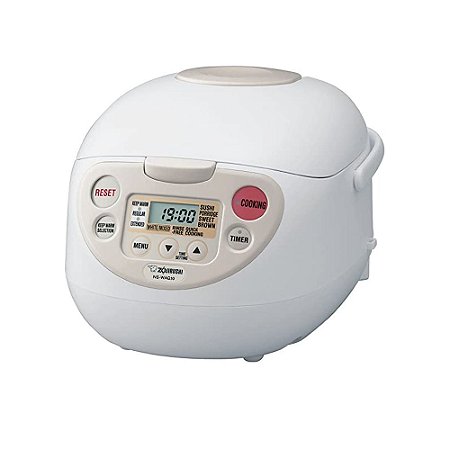 Panela de Arroz Elétrica Zojirushi 5,5 Copos Branca Fuzzy Logic NSWAQ10 220V