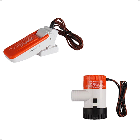 Kit Automático Barco 34v 20a + Bomba Porão Seaflo 1.100 Gph