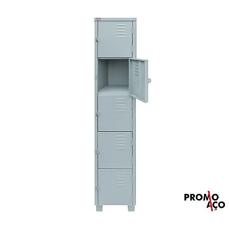 Roupeiro de Aço para Vestiário 5 Portas Pequenas FT